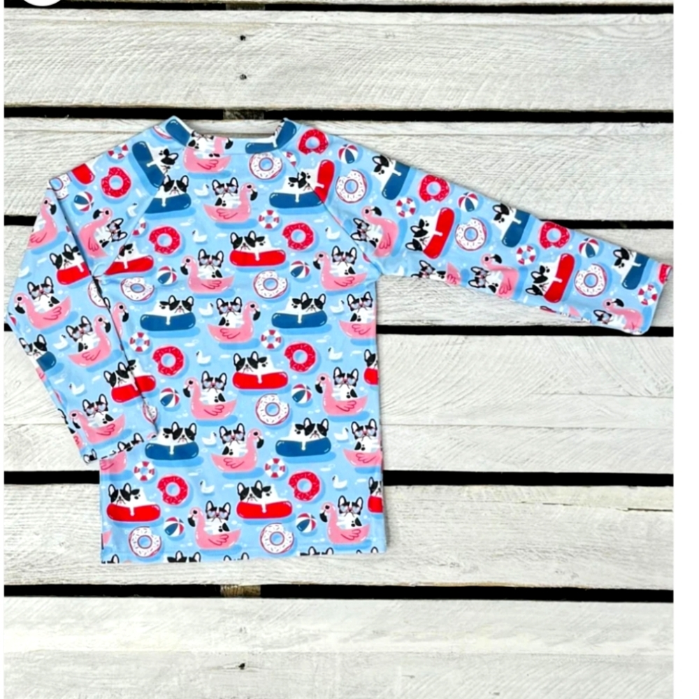 Kids Swim Long Sleeve Rash Guard, NWT 4T Rashguard, 4T Pool Sun SHIRT, 4T TOP